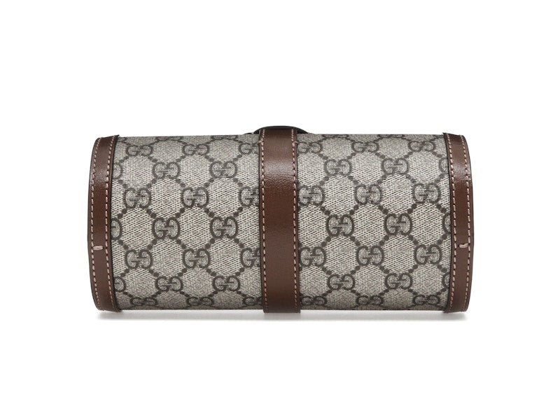 Gucci Supreme Monogram Watch Role Bag Brown