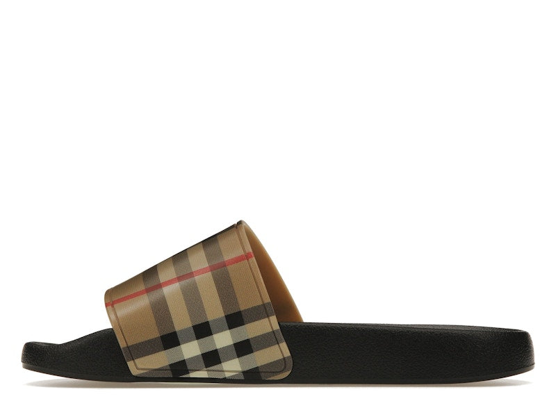 Burberry Check Print Slides Archive Beige (Women's)