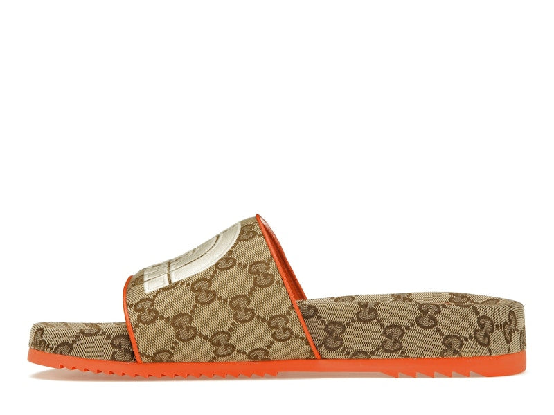 Gucci x The North Face GG Slide Orange Beige Ebony Original GG Canvas