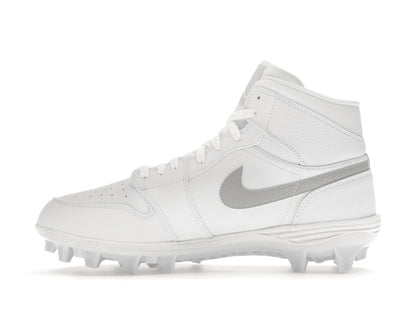 Jordan 1 Mid TD Cleat White Grey Fog