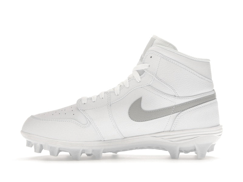Jordan 1 Mid TD Cleat White Grey Fog