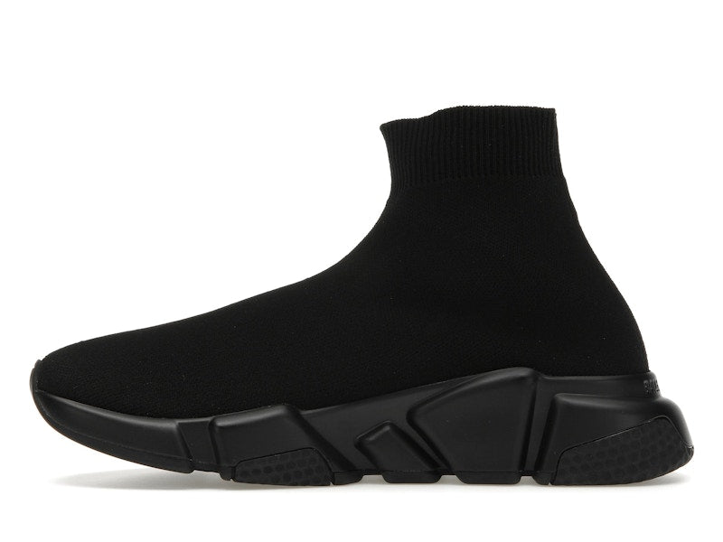 Balenciaga Speed Graffiti Trainers Black White Logo (Women's)