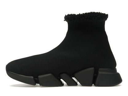 Balenciaga Speed 2.0 Recycled Fake Fur Black (Women's)