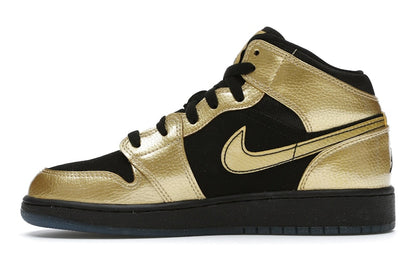 Jordan 1 Mid Metallic Gold Coin Black (GS)