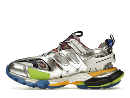 Balenciaga Track Leather Free White Silver Multi