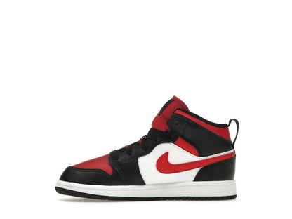 Jordan 1 Mid Black Fire Red (PS)