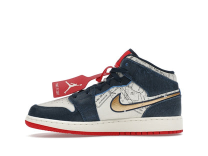 Jordan 1 Mid SE Take Flight Gold Swoosh (GS)