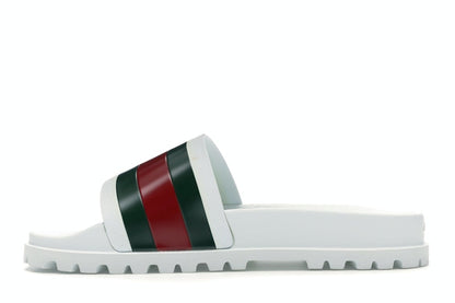 Gucci Web Slide Sandal White