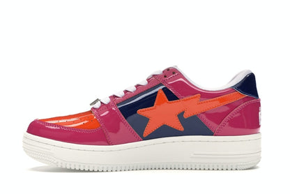 A Bathing Ape Bape Sta Low Color Block Pink Orange Navy