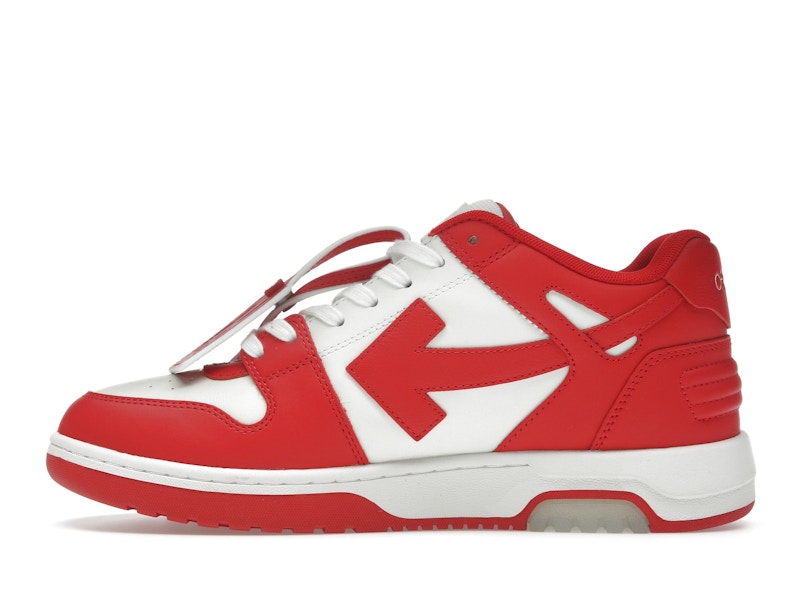 OFF-WHITE Out Of Office OOO Low Tops Red White