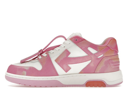 OFF-WHITE Out Of Office OOO "For Walking" Low Tops Pink Tie Dye