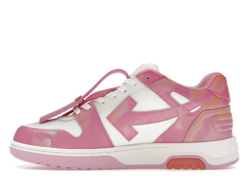 OFF-WHITE Out Of Office OOO "For Walking" Low Tops Pink Tie Dye