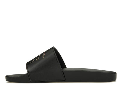 Burberry Check EKD Motif Slide Black