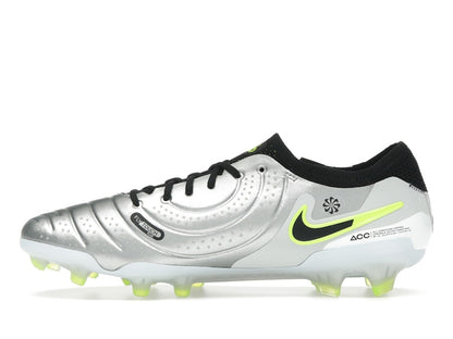 Nike Tiempo Legend 10 Elite FG Metallic Silver Volt Black