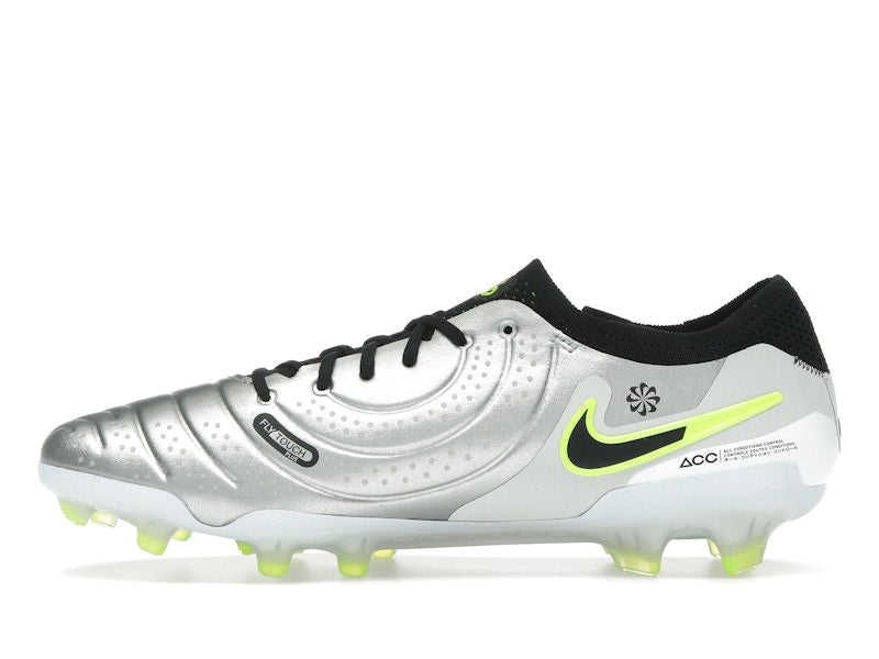 Nike Tiempo Legend 10 Elite FG Metallic Silver Volt Black