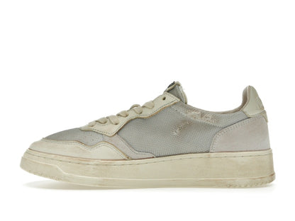 Autry Medalist Leather Low Grey White Super Vintage