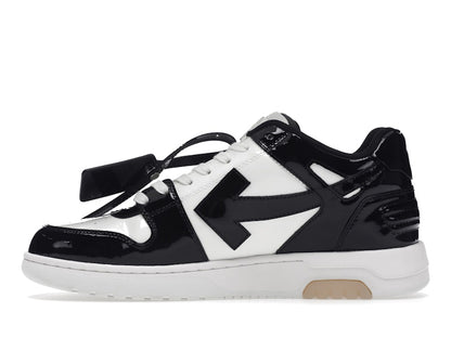OFF-WHITE Out Of Office OOO Low Tops Patent Black White