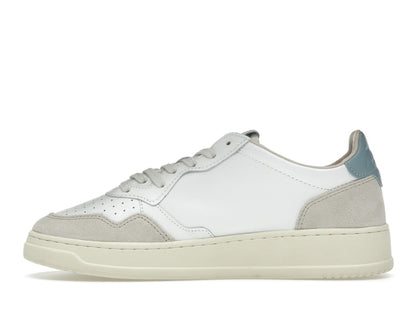 Autry Medalist Leather Low White Silver Blue