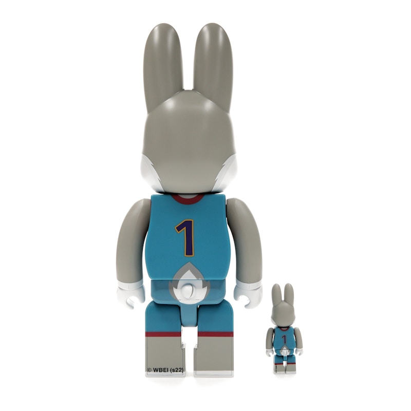 Bearbrick x Space Jam: A New Legacy Rabbrick Bugs Bunny 100% & 400% Set Grey