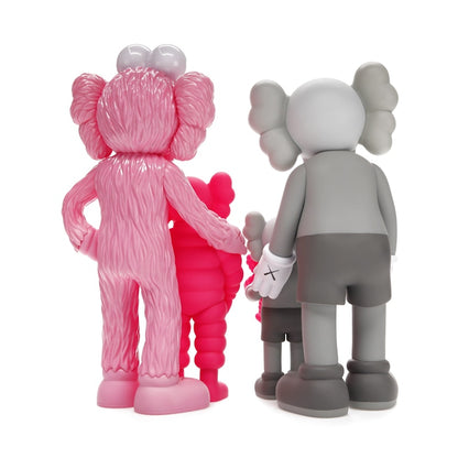 KAWS Family Vinyl Figures Grey/Pink