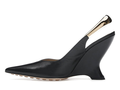 Bottega Veneta Punta Pointed-Toe Slingback Pumps Black (Women's)