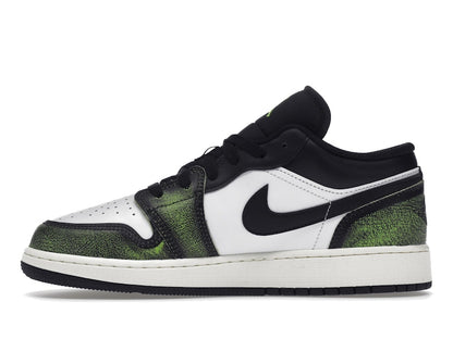 Jordan 1 Low Wear Away Electric Green (GS)