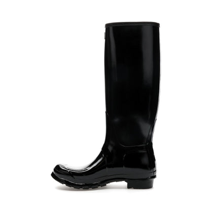 Hunter Original Tall Gloss Rain Boots Black (Women's)