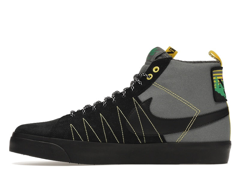 Nike SB Zoom Blazer Mid PRM Acclimate Cool Grey Yellow Strike