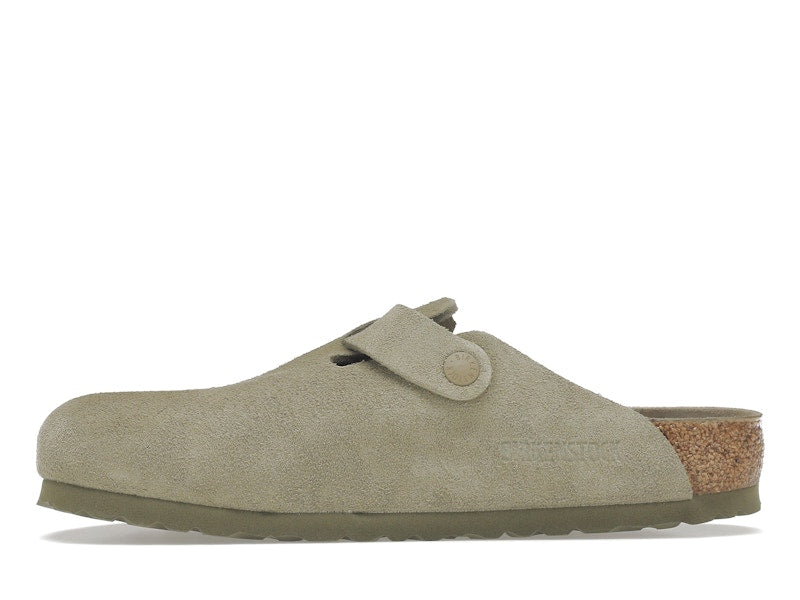 Birkenstock Boston Soft Footbed Suede Faded Khaki