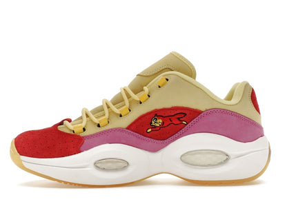 Reebok Question Low BBC Ice Cream Running Dog Yellow Red