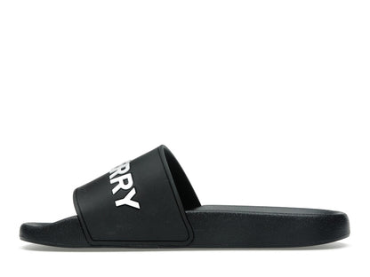 Burberry Logo Slides Black Optic White