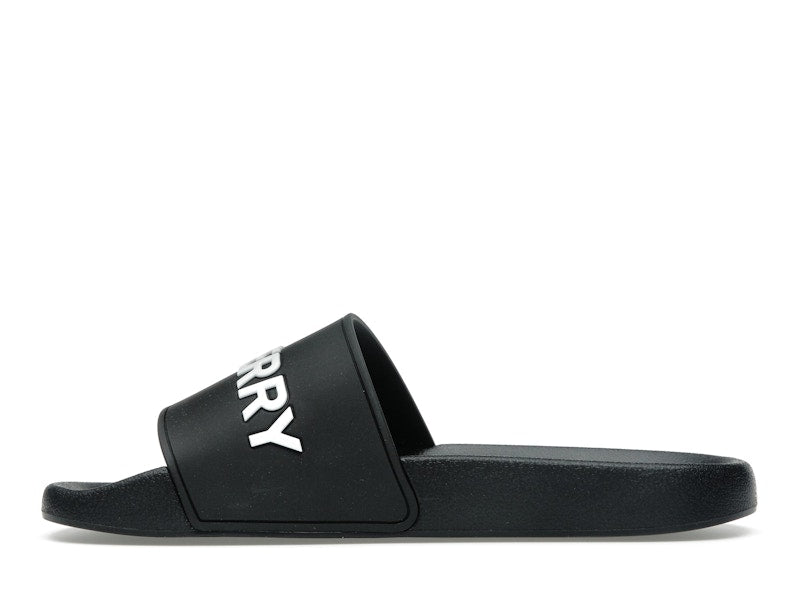 Burberry Logo Slides Black Optic White