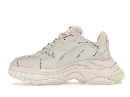 Balenciaga Triple S Allover Logo White