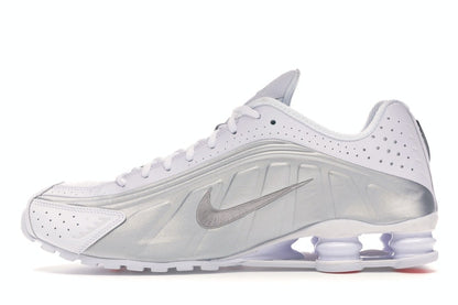 Nike Shox R4 White Metallic Silver
