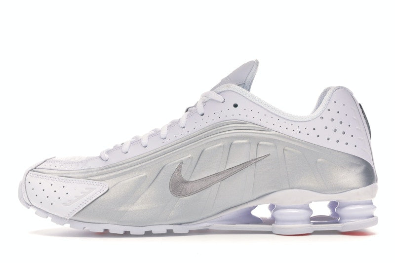 Nike Shox R4 White Metallic Silver