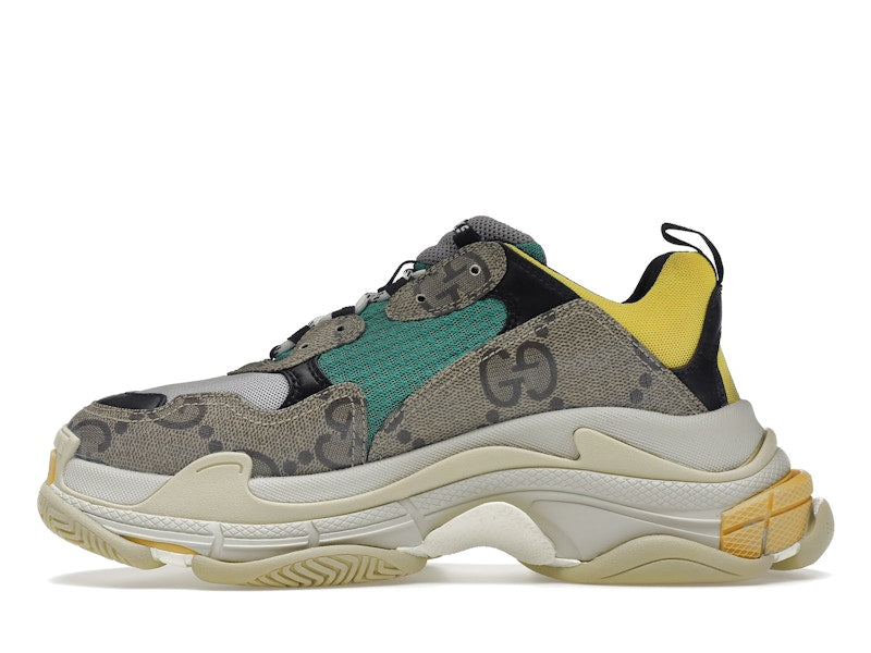 Gucci x Balenciaga The Hacker Project Triple S Beige Green Yellow