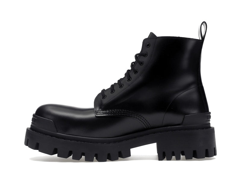 Balenciaga Strike 20mm Lace Up Boot Black