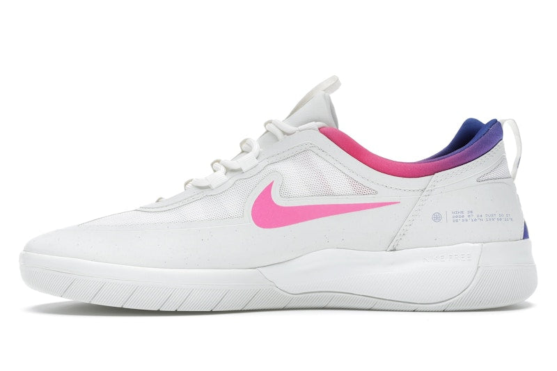 Nike SB Nyjah Free 2 Summit White Pink Blast Racer Blue