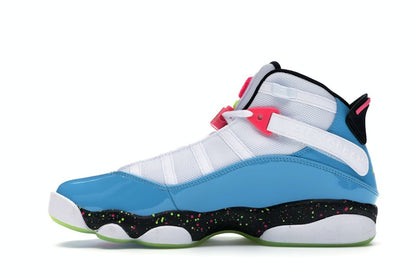Jordan 6 Rings White Light Blue Fury Cyber