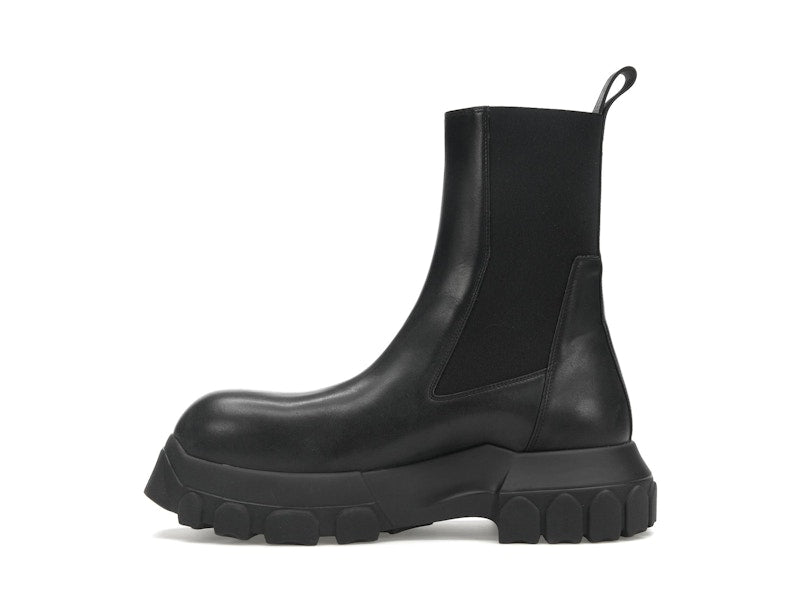 Rick Owens Lido Beatle Bozo Tractor Boots Black