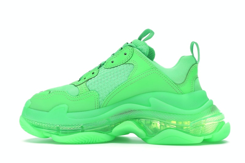 Balenciaga Triple S Neon Green Clear Sole (Women's)
