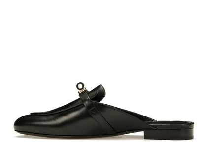 Hermes Oz Mule Noir Goatskin Leather