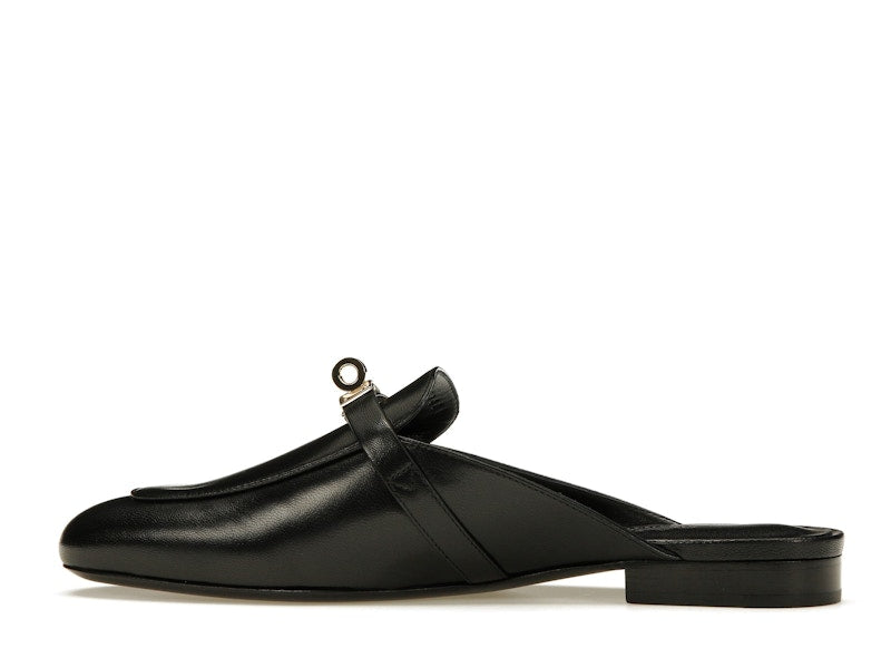 Hermes Oz Mule Noir Goatskin Leather
