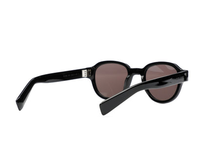 Saint Laurent Round-Frame Acetate Sunglasses Black/Black/Black (SL546-30013743-001)