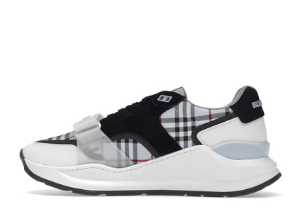Burberry Ramsey Haymarket Check Print Light Blue White Black