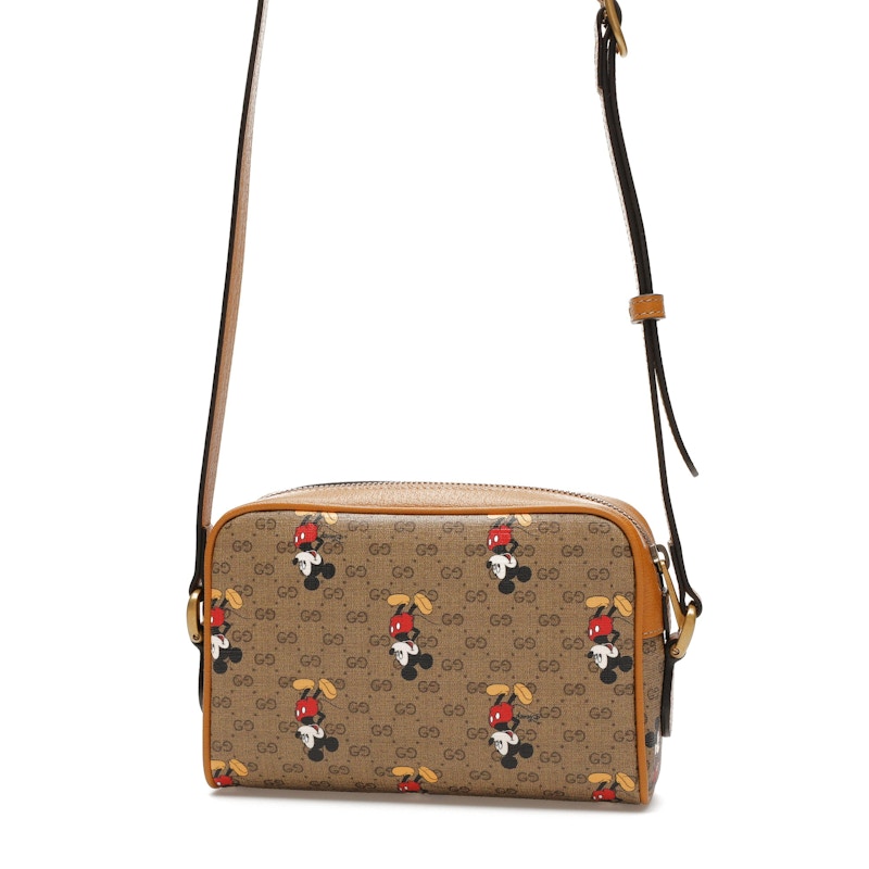 Gucci x Disney Mickey Mouse Crossbody Bag Brown