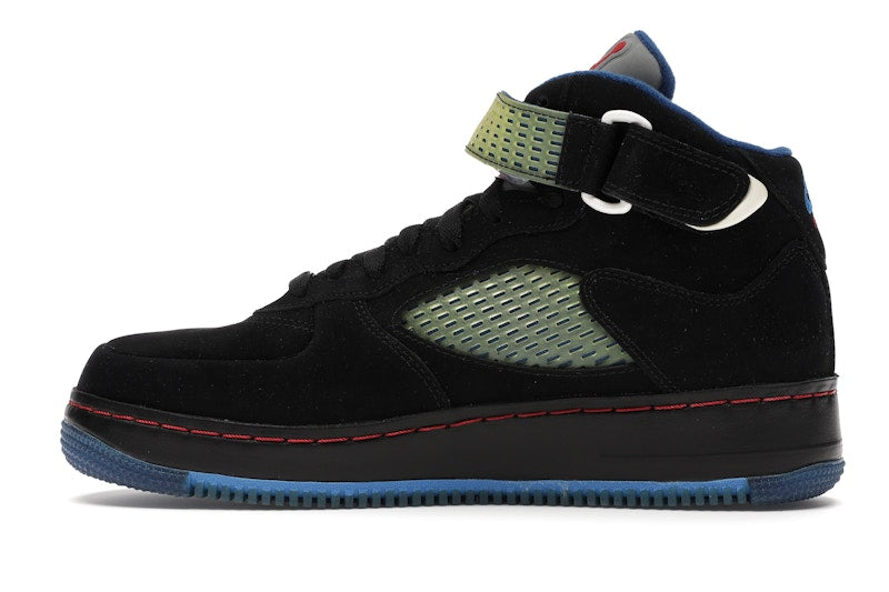 Jordan AJF 5 Black Blue Ribbon Varsity Red
