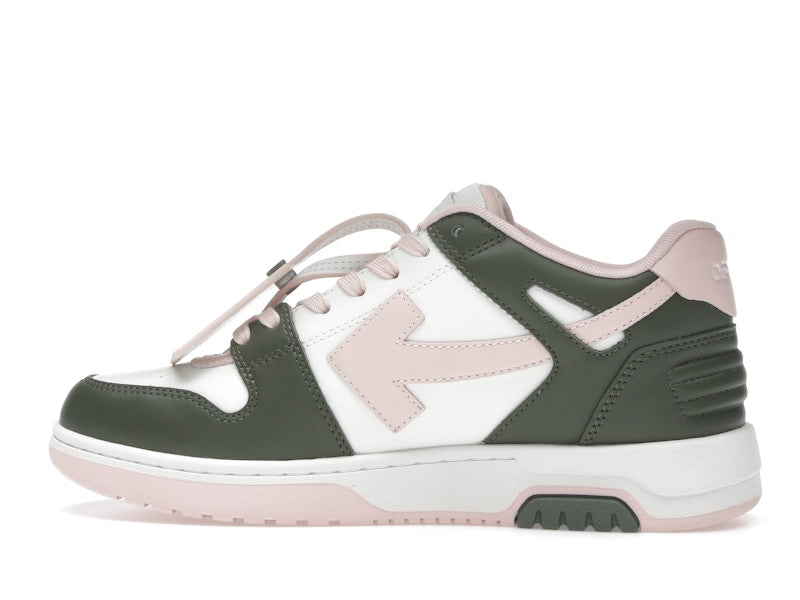 OFF-WHITE Out Of Office OOO Low Tops White Green Pink (Women's)