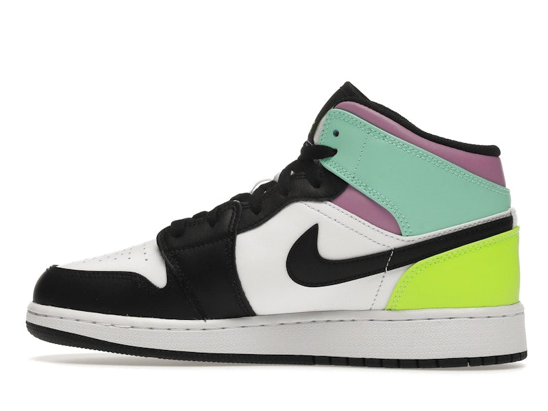 Jordan 1 Mid Pastel Black Toe (GS)