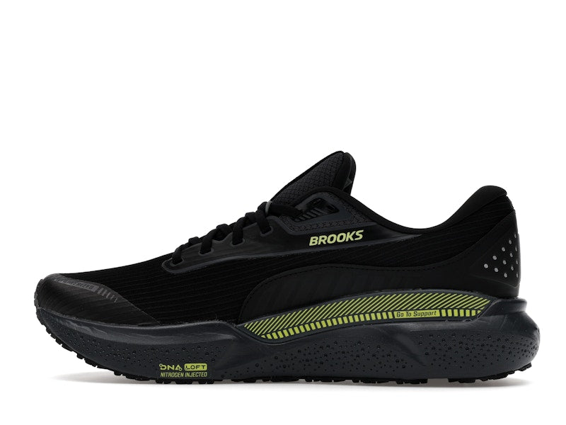 Brooks Adrenaline GTS 24 Weatherized Black Ebony New Yellow